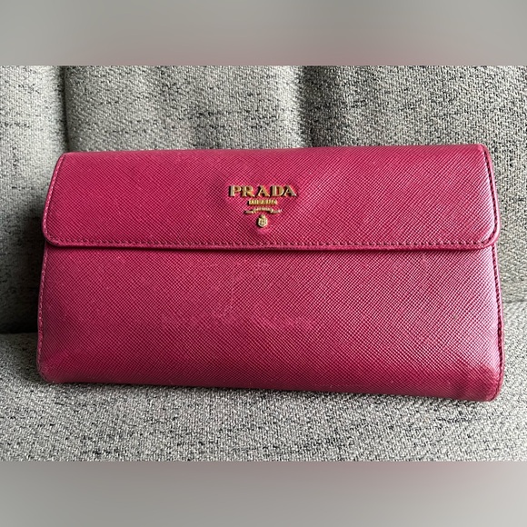 PRADA Saffiano Leather long bifold Wallet - Picture 1 of 17
